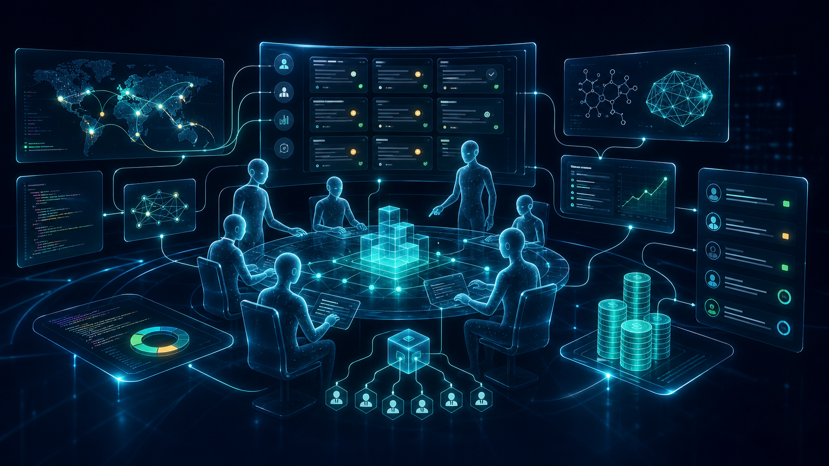 AI agents working together